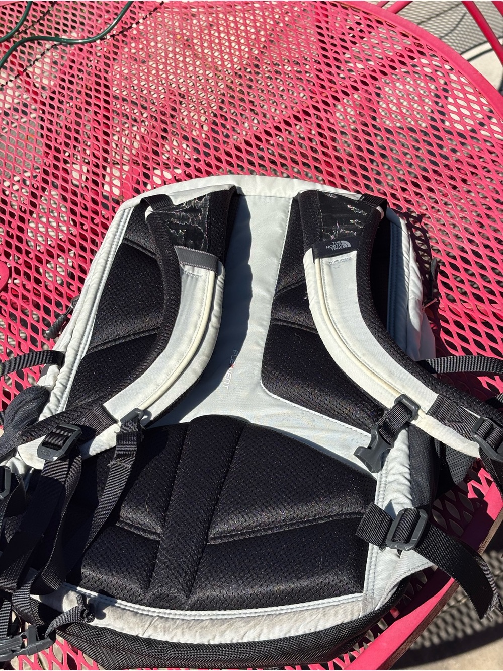 The North Face Black and White Daypack with Bungee Front - Picture 7 of 8